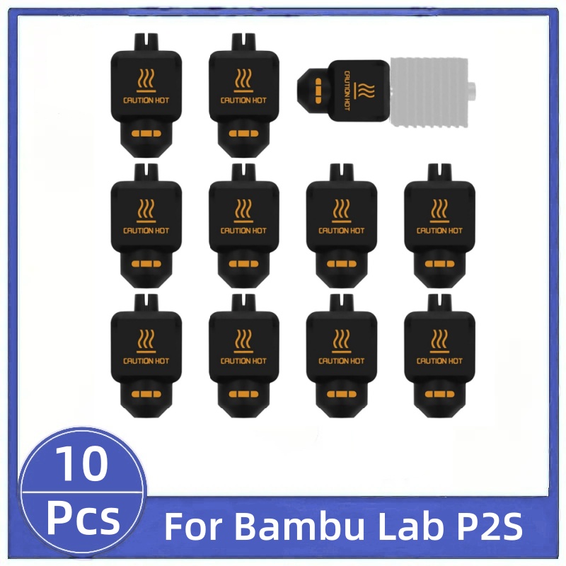 3D Printing Bambu Lab - 10 adet Siyah Silikon Çorap Bambu