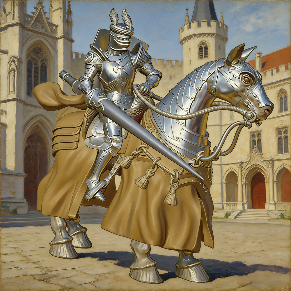 3D Printing Knight Armor - 1/24 Masa süsü, Şık Zırhlı Şövalye
