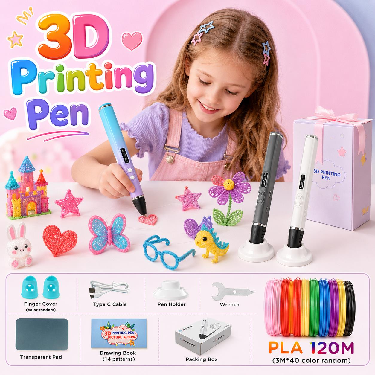 3D Printing Pen For Kids - 3D Baskı Kalemi Çocuklar için Tip-C