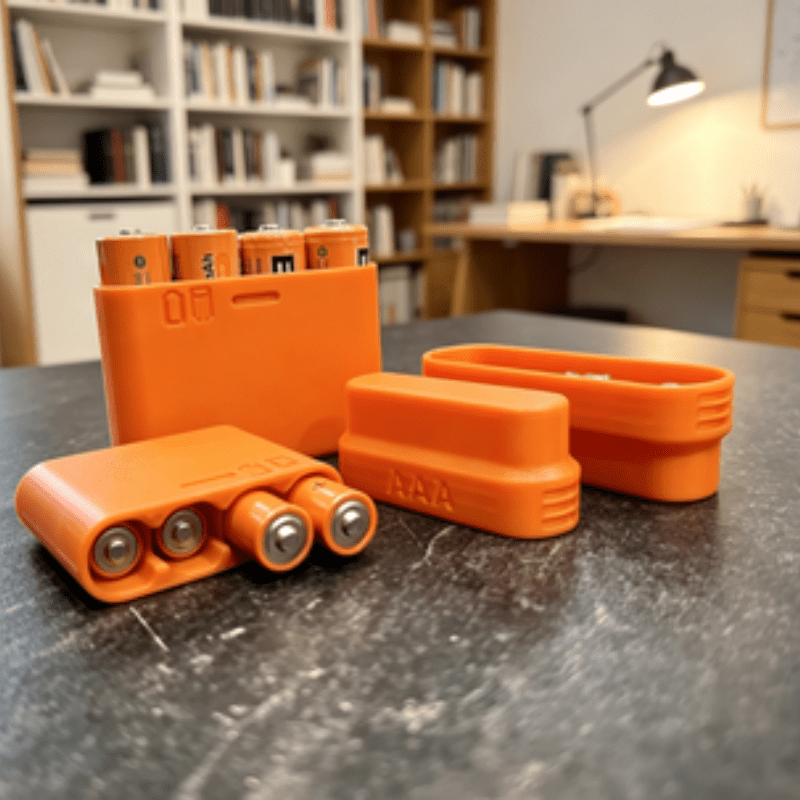 3D Printing Housing - 2 Adet Combo 4 Yuvalı AA
