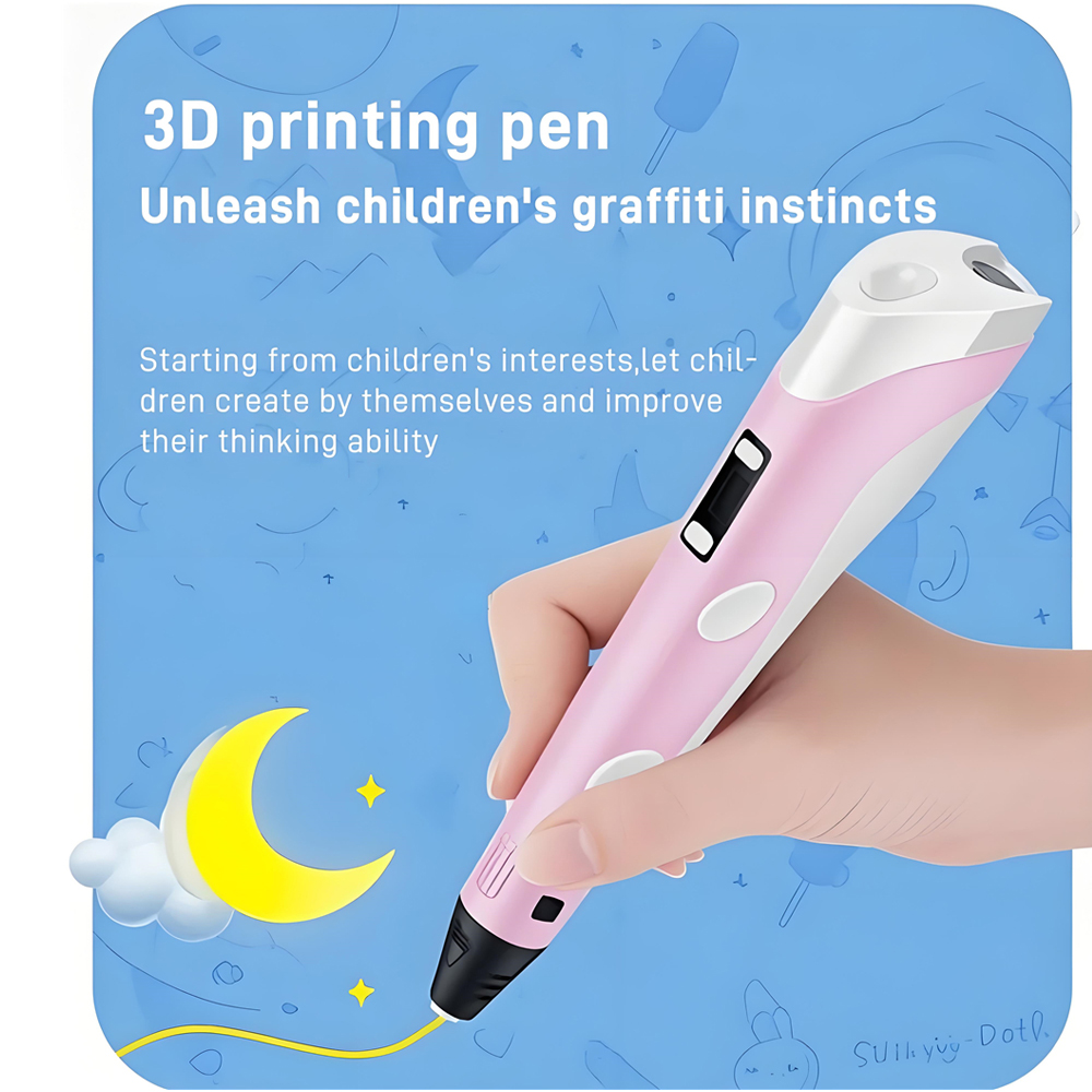 3D Kalem LCD Ekranlı Uyumlu PL - 3D Printing Pen For Kids incelemesi ve fiyatı