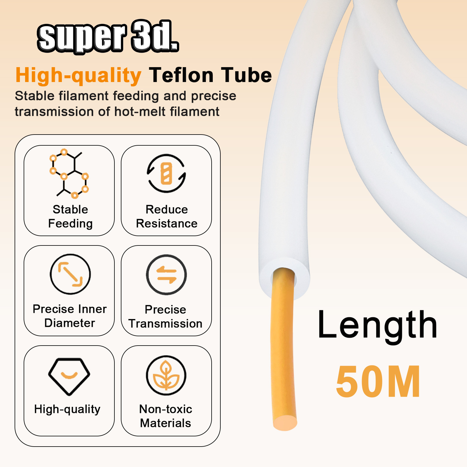 1/2/50M Bambu Lab PTFE Tüp ID  - 3D Printing Bambu Lab incelemesi ve fiyatı