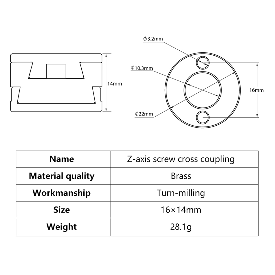 KINGROON 16mm Oldham Kaplin T8 - 3D Printing Z Axis incelemesi ve fiyatı