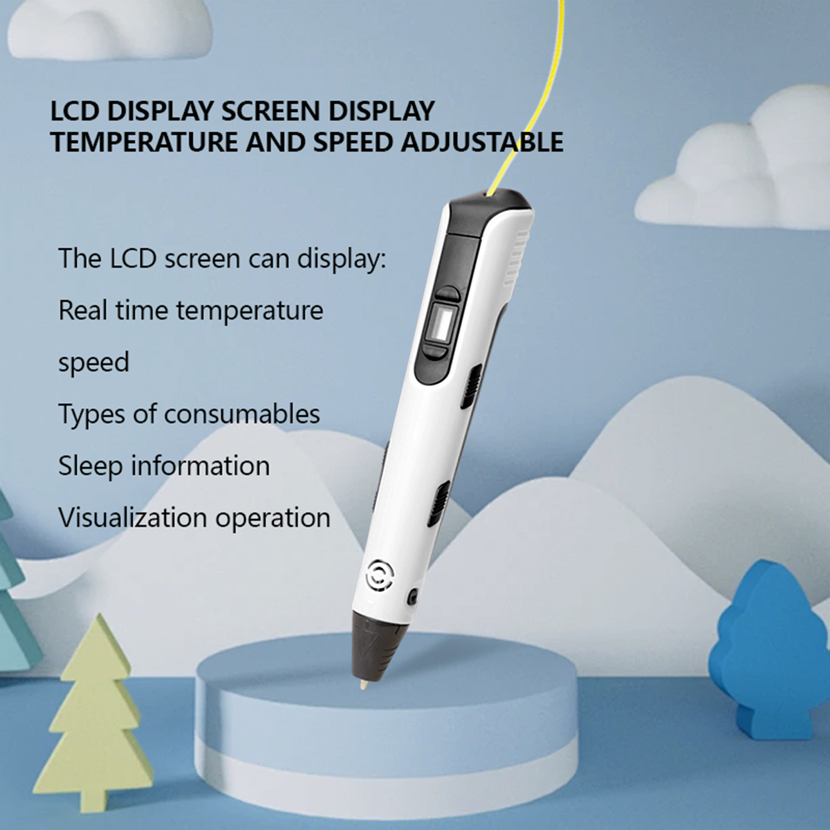 Yükseltilmiş 3D Baskı Kalem 9  - 3D Printing Pen For Kids incelemesi ve fiyatı