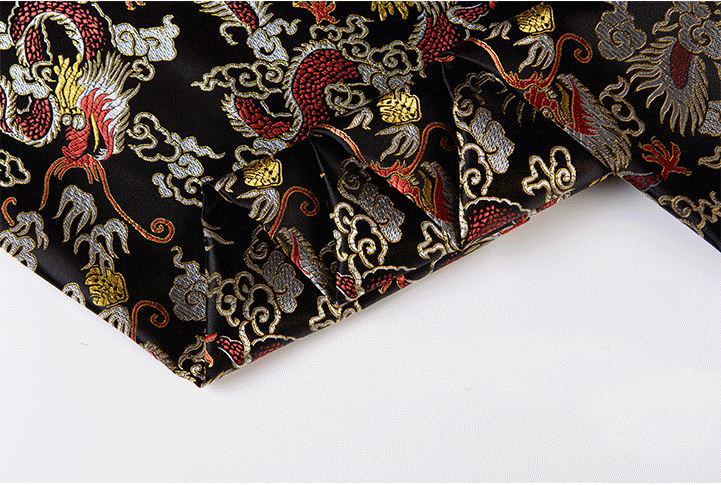 Siyah ejderha tarzı Metalik Ja - 3D Printing On Fabric incelemesi ve fiyatı